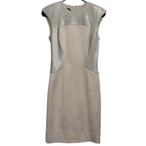 Ted Baker Namora Camouflage Sequin Cocktail Wedding Dress, Champagne Pink size 0
